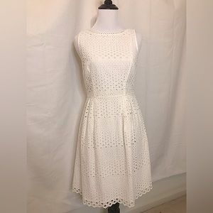 LOFT | White Eyelet Lace Shift Dress